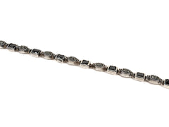 Bratara din Argint 925 - cu Onix - Fixa - 190mm x 6mm - Negru