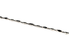 Bratara din Argint 925 - cu Onix - Fixa - 195mm x 4mm - Negru