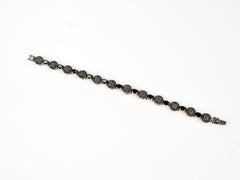 Bratara din Argint 925 - cu Marcasite - Fixa - 190mm x 8mm - Albastru