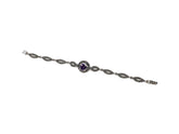Bratara din Argint 925 - cu Marcasite - Fixa - 185mm x 10mm - Violet
