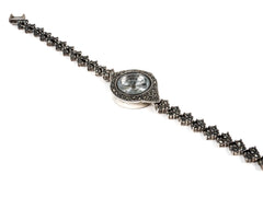 Bratara din Argint 925 - cu Marcasite - Fixa - 200mm x 20mm - Argintiu #3