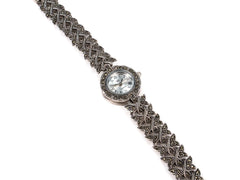 Bratara din Argint 925 - cu Marcasite - Fixa - 195mm x 20mm - Argintiu #3