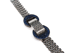 Bratara din Argint 925 - cu Safir - Fixa - 200mm x 25mm - Albastru