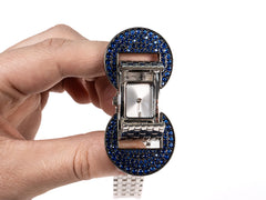 Bratara din Argint 925 - cu Safir - Fixa - 200mm x 25mm - Albastru