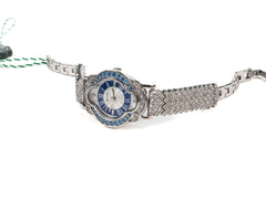 Bratara din Argint 925 - cu Zirconia - Fixa - 190mm x 23mm - Albastru