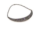 Lantisor din Argint 925 - cu Marcasite - Fixa - 350mm x 25mm - Violet