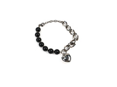 Bratara din Argint 925 - cu Onix - Reglabila - 220mm x 10mm - Negru