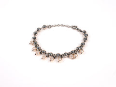 Bratara din Argint 925 - cu Perle - Reglabila - 190mm x 5mm - Bej