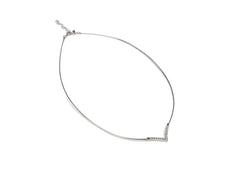 Lantisor din Argint 925 - cu Zirconia - Reglabila - 450mm x 2mm - Incolor #2