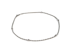 Lantisor din Argint 925 - Fixa - 450mm x 2mm - Argintiu #4