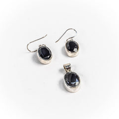 Set Bijuterii STILL Argint 925 - Pandantiv, Cercei, Onix,Negru