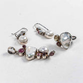 Set Bijuterii STILL Argint 925 - Pandantiv, Inel, Cercei, Perla Baroc si Pietre Semipretioase, Inel Reglabil, Multicolor