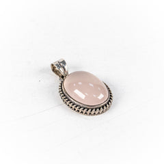 Pandantiv STILL Argint 925 - Marime 38mm x 21mm, Cuart Roz, Roz