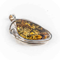 Pandantiv STILL Argint 925 - Marime 60mm x 30mm, Chihlimbar, Maro