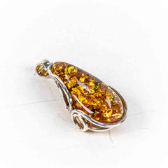 Pandantiv STILL Argint 925 - Marime 55mm x 21mm, Chihlimbar, Galben