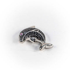 Pandantiv STILL Argint 925 - Marime 20mm x 16mm, Zirconia, Negru