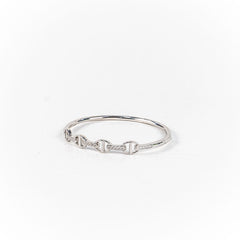 Bratara STILL, Argint 925 - Marime 58 fi x 6mm, Fixa, Zirconia, Incolor