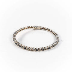 Bratara STILL, Argint 925 - Marime 60 fi x 4mm, Fixa, Onix si Marcasite, Negru