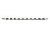 Bratara STILL, Argint 925 - Marime 18cm x 8mm, Reglabila, Zirconia si Marcasite, Negru