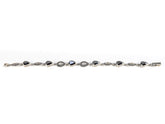 Bratara STILL, Argint 925 - Marime 19cm x 8mm, Reglabila, Zirconia si Marcasite, Negru