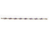 Bratara STILL, Argint 925 - Marime 19cm x 7.5mm, Reglabila, Zirconia si Marcasite, Violet