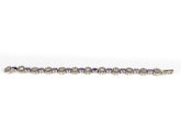 Bratara STILL, Argint 925 - Marime 19cm x 9mm, Reglabila, Zirconia si Marcasite, Violet