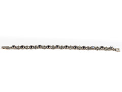 Bratara STILL, Argint 925 - Marime 17.5cm x 7mm, Reglabila, Zirconia si Marcasite, Negru