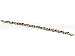 Bratara STILL, Argint 925 - Marime 17.5cm x 7mm, Reglabila, Zirconia si Marcasite, Negru