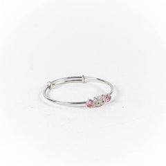 Bratara STILL, Argint 925 - Marime 47 fi x 2mm, Fixa, Zirconia, Roz