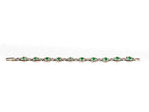 Bratara STILL, Argint 925 - Marime 17cm x 9.7mm, Reglabila, Zirconia si Marcasite, Verde