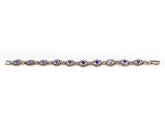 Bratara STILL, Argint 925 - Marime 17cm x 9.7mm, Reglabila, Zirconia si Marcasite, Violet