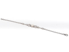 Bratara STILL, Argint 925 - Marime 20cm x 9mm, Reglabila, Perla de Cultura si Zirconia, Alb Sidefat