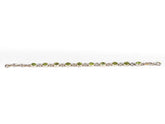 Bratara STILL, Argint 925 - Marime 21cm x 6mm, Reglabila, Peridot, Verde