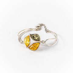 Bratara STILL, Argint 925 - Marime 19cm, Reglabila, Chihlimbar, Multicolor