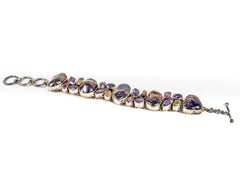 Bratara STILL, Argint 925 - Marime 21cm x 21.20mm, Reglabila, Perle si Pietre Semipretioase, Multicolor