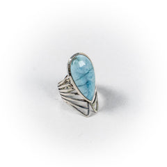 Inel STILL, Argint 925 - Marime 6,5, Larimar, Albastru Deschis