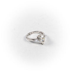 Inel STILL, Argint 925 - Marime 7, Zirconia, Incolor cu Reflexii Aurii
