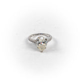 Inel STILL, Argint 925 - Marime 9, Zirconia, Incolor cu Reflexii Aurii