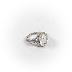 Inel STILL, Argint 925 - Marime 8, Zirconia, Incolor cu Reflexii Aurii