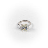 Inel STILL, Argint 925 - Marime 8, Zirconia, Incolor cu Reflexii Aurii