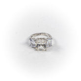 Inel STILL, Argint 925 - Marime 8, Zirconia, Incolor cu Reflexii Aurii