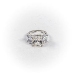 Inel STILL, Argint 925 - Marime 8, Zirconia, Incolor cu Reflexii Aurii