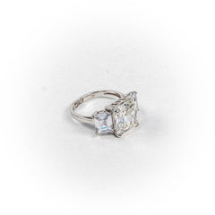 Inel STILL, Argint 925 - Marime 8, Zirconia, Incolor cu Reflexii Aurii