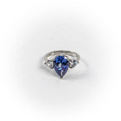 Inel STILL, Argint 925 - Marime 9, Zirconia, Albastru