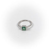 Inel STILL, Argint 925 - Marime 9, Zirconia, Verde