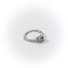 Inel STILL, Argint 925 - Marime 9, Zirconia, Verde