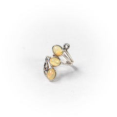 Inel STILL, Argint 925 - Marime 9, Opal, Galben