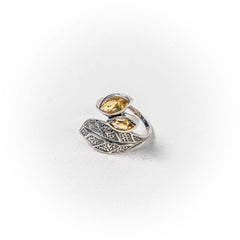 Inel STILL, Argint 925 - Marime 8, Citrin, Galben