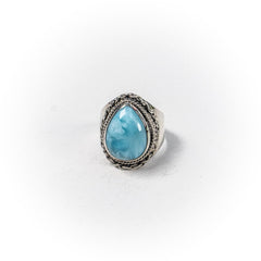 Inel STILL, Argint 925 - Marime 8, Larimar, Albastru Deschis