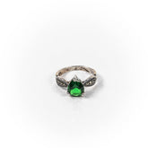 Inel STILL, Argint 925 - Marime 8, Zirconia si Marcasite, Verde